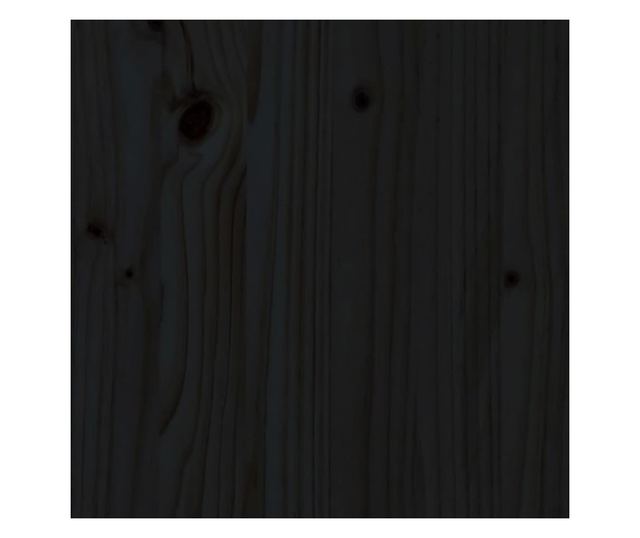 Stojalo, črno, 100x40x75 cm, masivna borovina