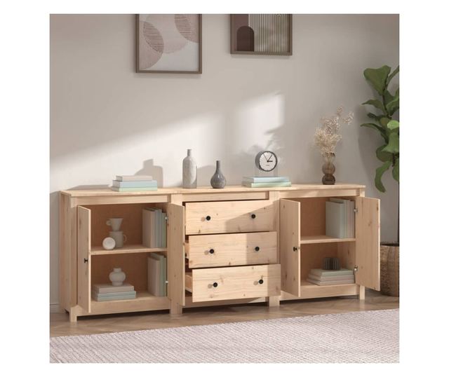 Stojalo, 210x35x80 cm, masivno borovo leso