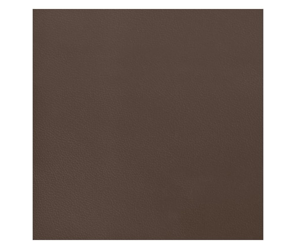 Рамка за легло тип бокс спринг, кафява, 140x200 см, изкуствена кожа - 8