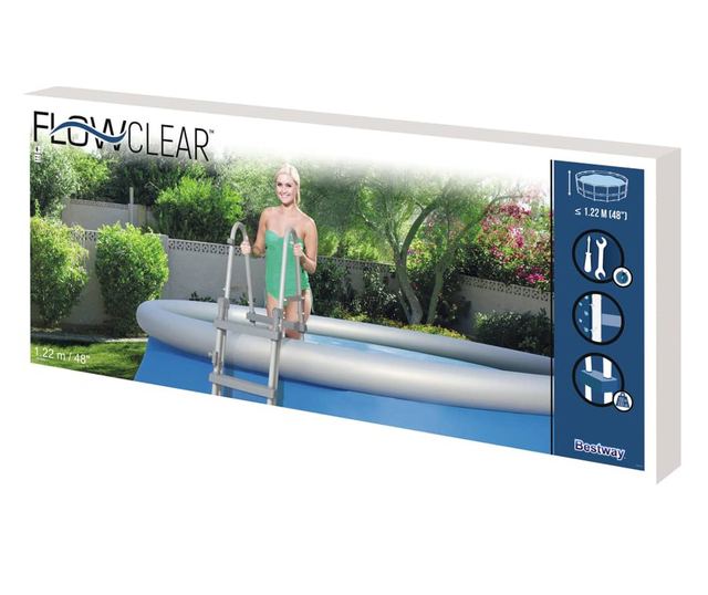 Flowclear 4 fokos biztonsági létra 122 cm
