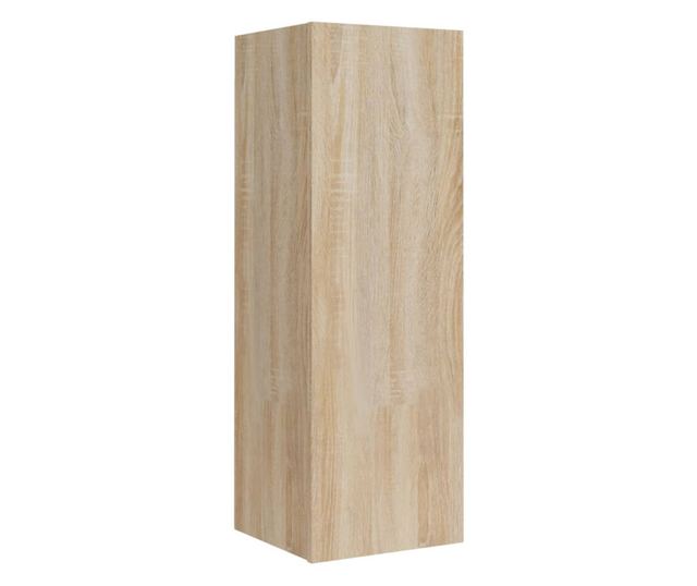 Set dulap TV, 4 piese, stejar sonoma, lemn prelucrat