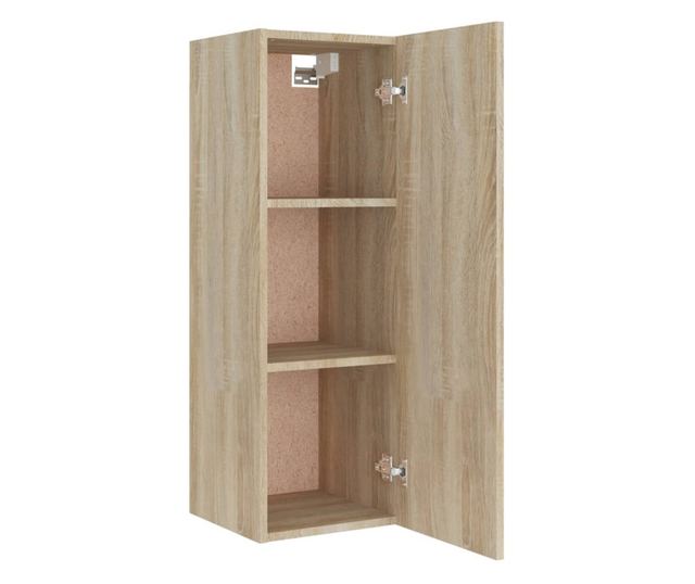 Set dulap TV, 4 piese, stejar sonoma, lemn prelucrat