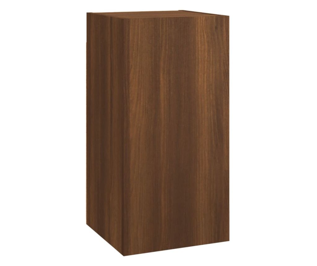 TV komode, 7 kom., smeđi hrast, 30,5x30x60 cm, obrađeno drvo - 4