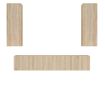 Set dulap TV, 4 piese, stejar sonoma, lemn prelucrat