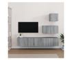 Set dulapuri TV, 4 piese, gri sonoma, lemn prelucrat