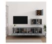 Set dulapuri TV, 4 piese, gri sonoma, lemn prelucrat