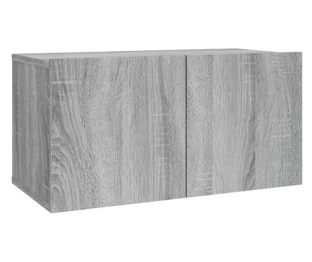 Set dulapuri TV, 2 piese, gri sonoma, lemn prelucrat