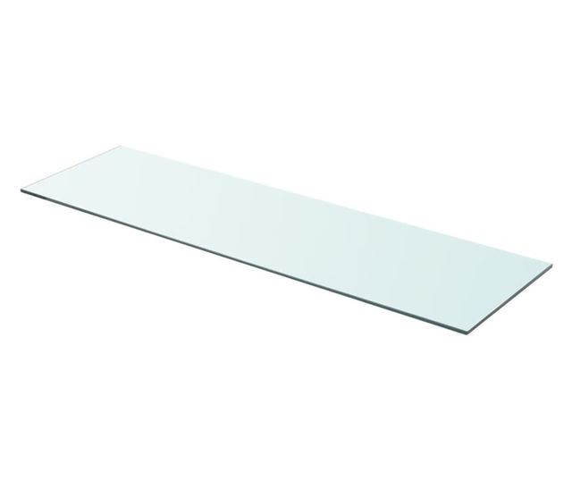 2 db átlátszó üveg paneles polc 90 x 25 cm