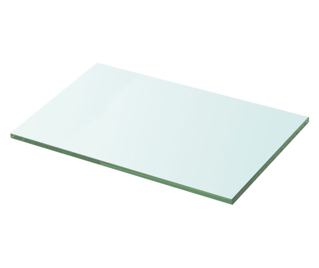 2 db átlátszó üveg paneles polc 20 x 25 cm - 3