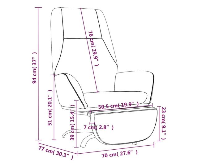 Sedežna garnitura z taburejem, bela krema, žamet