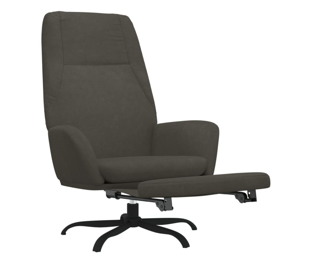 Sedežna garnitura z taburejem, temno siva, žamet - 3