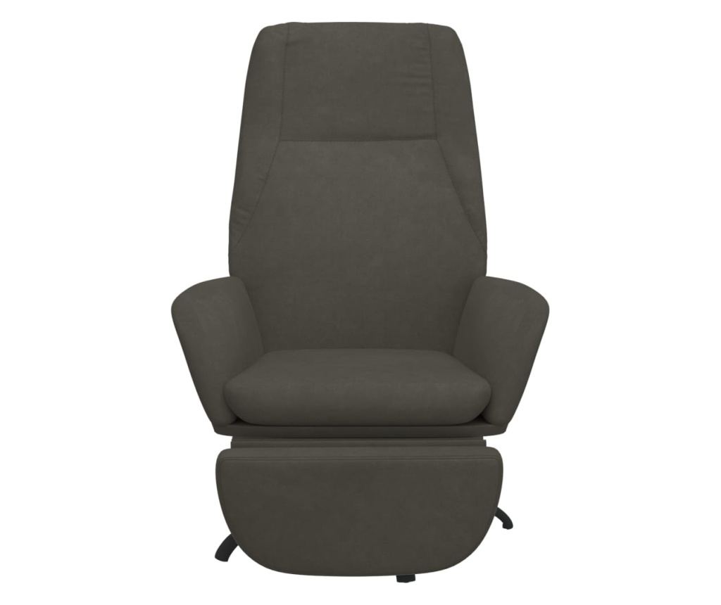 Sedežna garnitura z taburejem, temno siva, žamet - 4