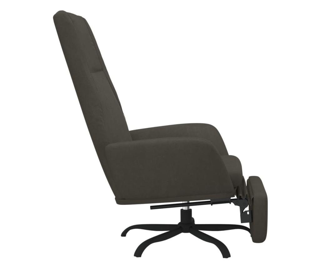 Sedežna garnitura z taburejem, temno siva, žamet - 5