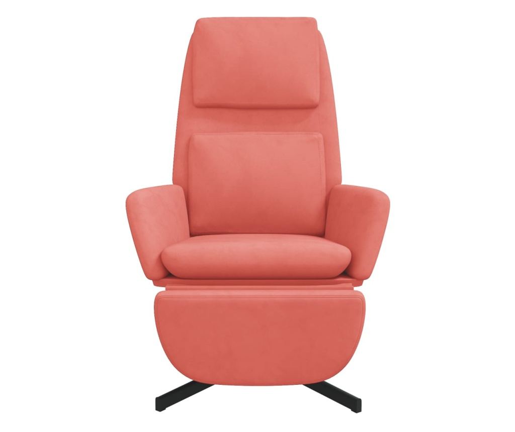 Sedežna garnitura z taburejem, roza, žamet - 5