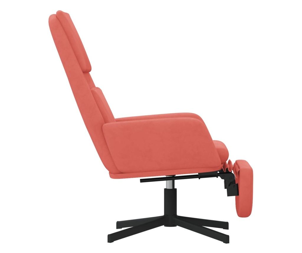 Sedežna garnitura z taburejem, roza, žamet - 6