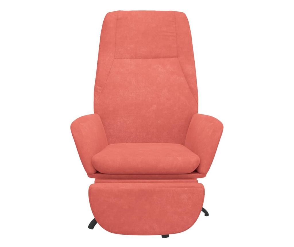 Sedežna garnitura z taburejem, roza, žamet - 4