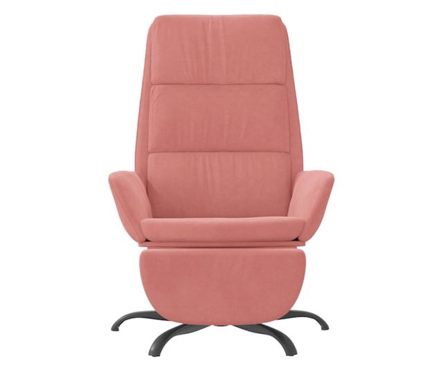 Sedežna garnitura z taburejem, roza, žamet