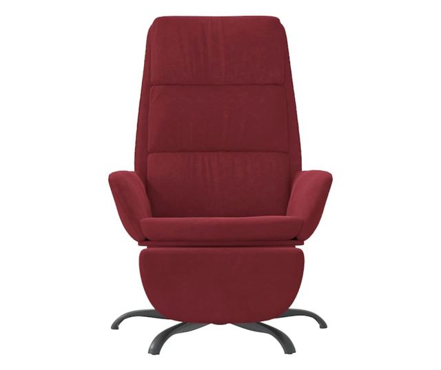 Naslanjač z oporo za noge, bordo, žamet