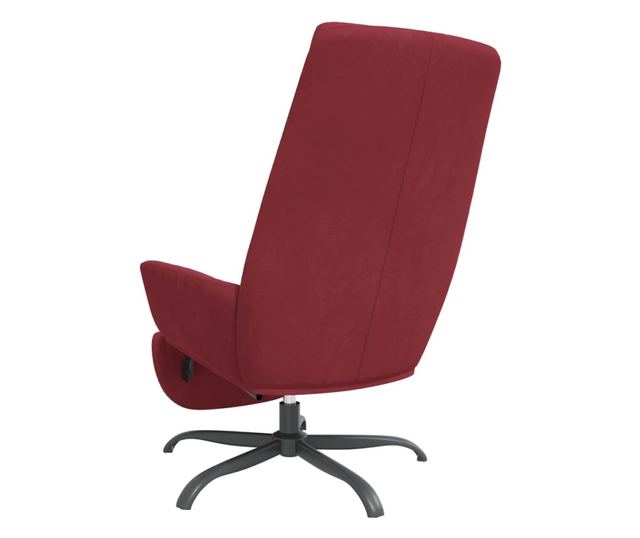 Naslanjač z oporo za noge, bordo, žamet