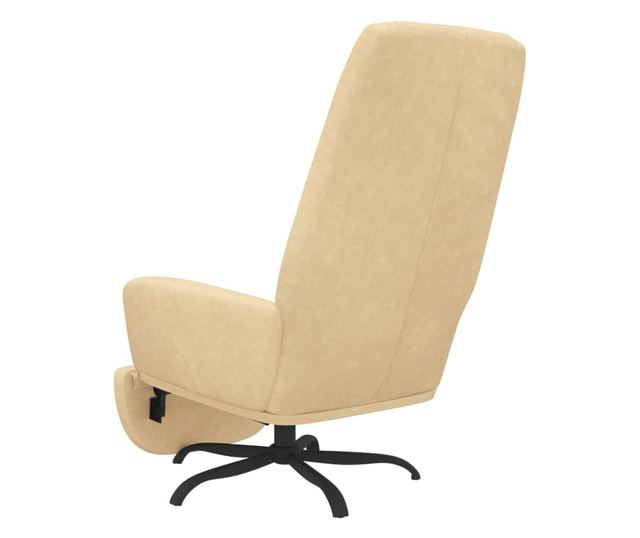 Sedežna garnitura z taburejem, bela krema, žamet