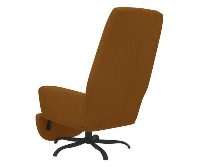 Sedežna garnitura z taburejem, rjava, žamet