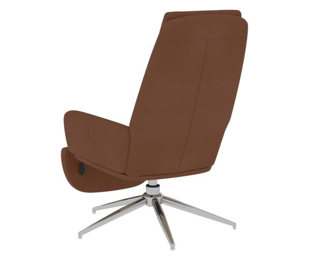 Sedežna garnitura z taburejem, rjava, mikrovlakna