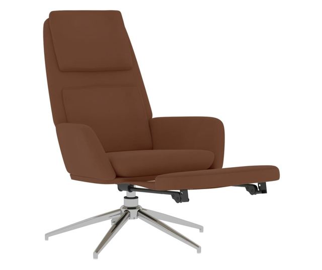 Sedežna garnitura z taburejem, rjava, mikrovlakna