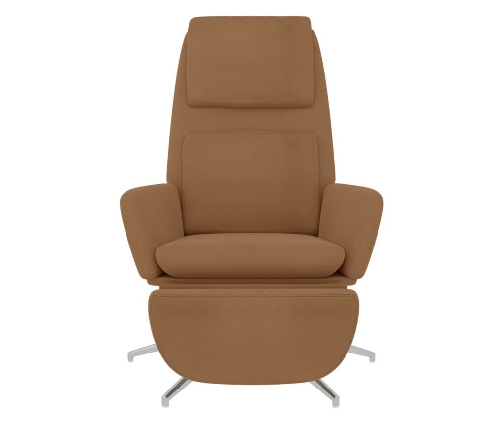 Sedež za sprostitev s taburejem, siva taupe, mikrovlakna - 4