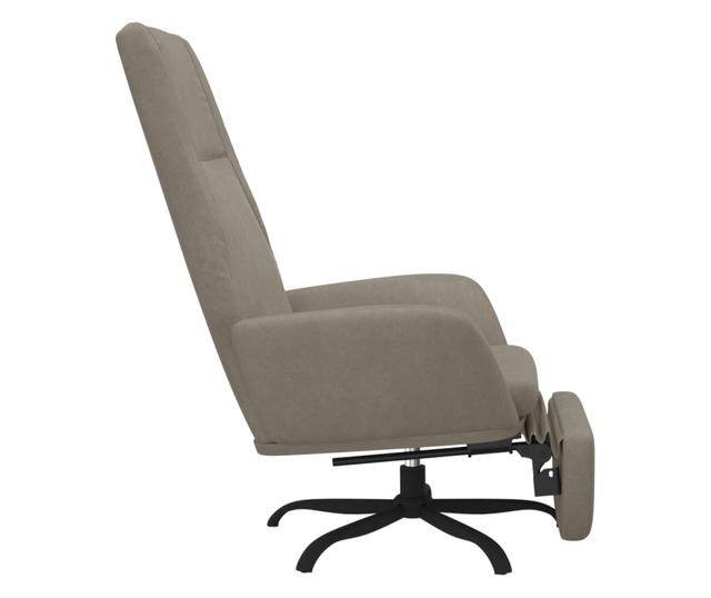 Sedežna garnitura z taburejem, svetlo siva, žamet