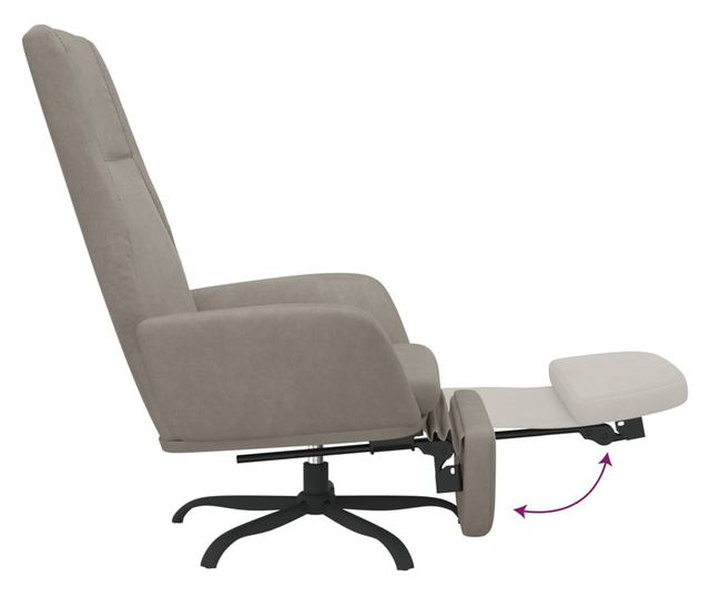 Sedežna garnitura z taburejem, svetlo siva, žamet