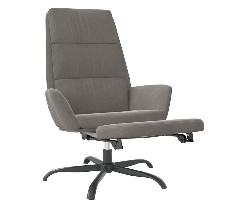 Sedežna garnitura z taburejem, svetlo siva, žamet - 3