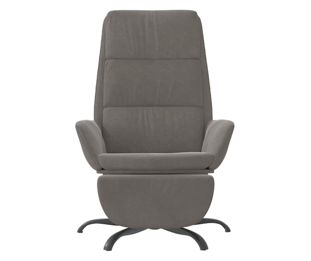 Sedežna garnitura z taburejem, svetlo siva, žamet - 4