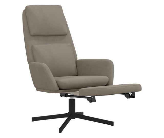 Sedežna garnitura z taburejem, svetlo siva, žamet