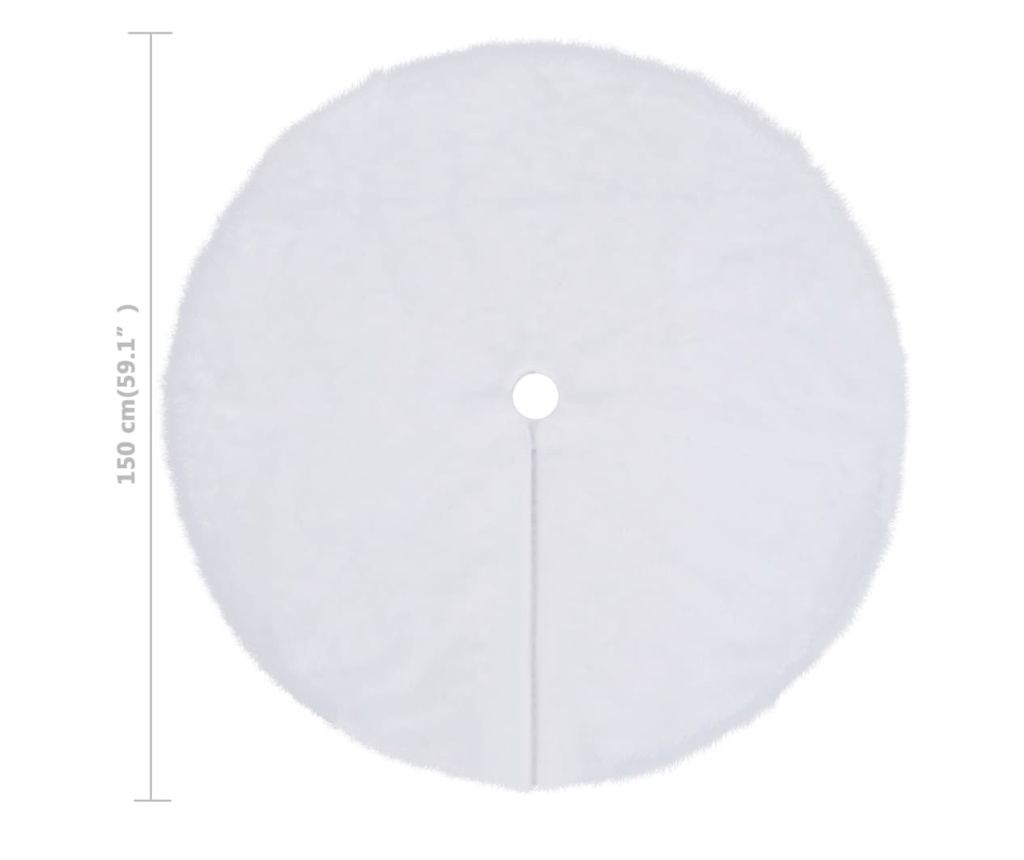 Tepih za božićno drvce, bijeli, 150 cm, umjetno krzno - 6