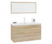 Мебел за баня, 3 части, Сонома дъб thumbnail 2
