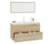 Мебел за баня, 3 части, Сонома дъб thumbnail 3