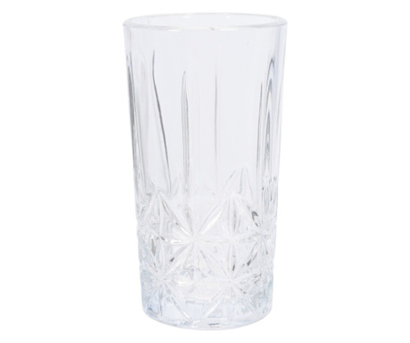 Set 4 pahare Excellent Houseware, sticla termorezistenta, 7x13 cm, 260 ml, transparent