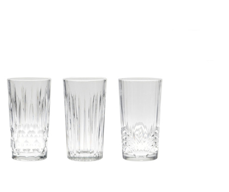 Excellent Houseware pohárkészlet, hőálló üveg, 7x13cm, 260 ml, átlátszó, átlátszó