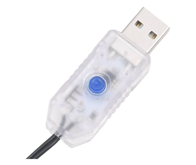 Svjetlosni niz od 300 LED dioda, toplo bijela, 30 m, PVC