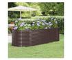 Кафяв градински сандък 249x100x68 см с прахово покритие от стомана thumbnail 1