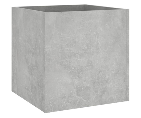 Плантерна кутия, бетонно сива, 40x40x40 см, инженерно дърво