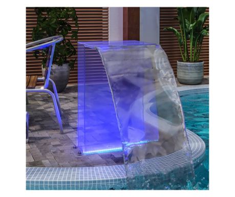 RGB LED Vodnjak za bazen, akril, 51 cm