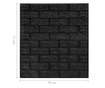 3D zidne tapete s uzorkom cigli samoljepljive 10 kom crne