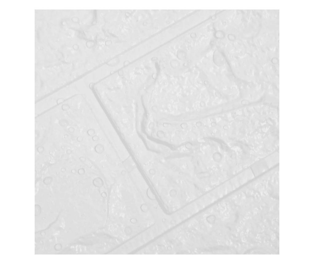 3D samoljepljive zidne ploče, 10 kom, bijele, s uzorkom cigle - 4