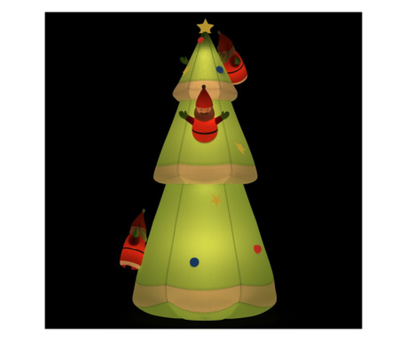 Nafukovací vánoční stromek s LED diodami 500 cm