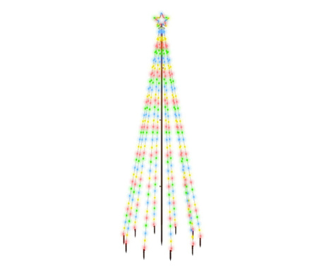Vánoční strom s hrotem 310 barevných LED diod 300 cm