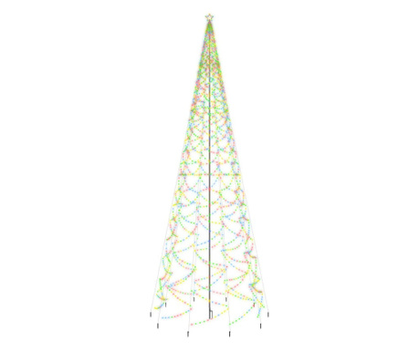 Božično drevo s konico 3000 barvnih LED diod 800 cm
