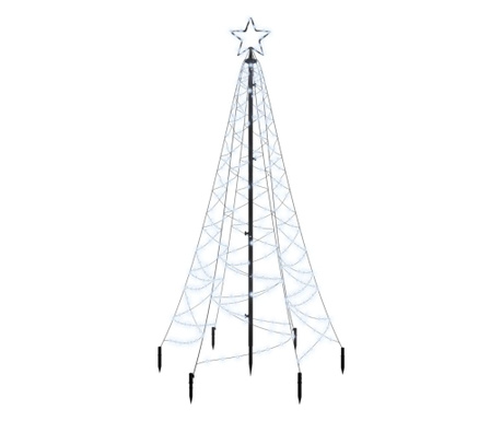 Božićno drvce sa šiljkom hladno bijelo s 200 LED žarulja 180 cm