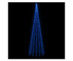 Božično drevo s konico 1134 modrih LED lučk 800 cm