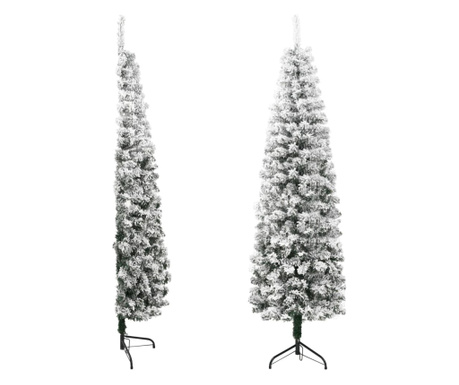 hópelyhes vékony fél műkarácsonyfa állvánnyal 150 cm